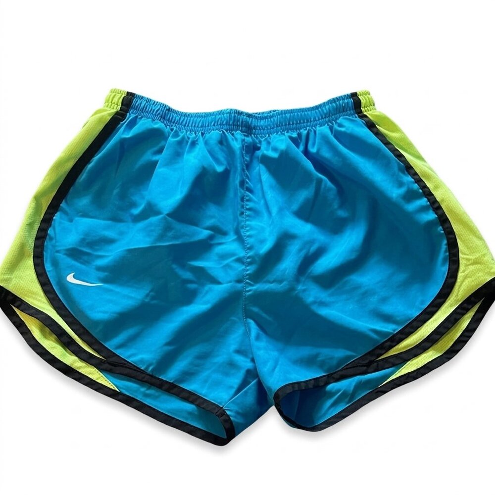 Nike Blue Running Shorts with Neon Accents
